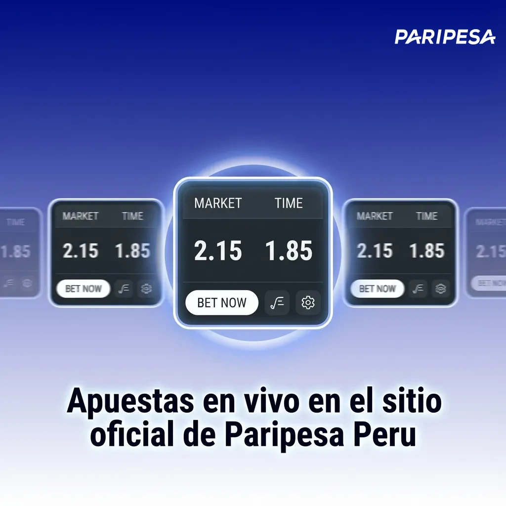 Interfaz de apuestas en vivo de Paripesa Perú con partidos de fútbol y otros deportes y cuotas actualizadas en tiempo real