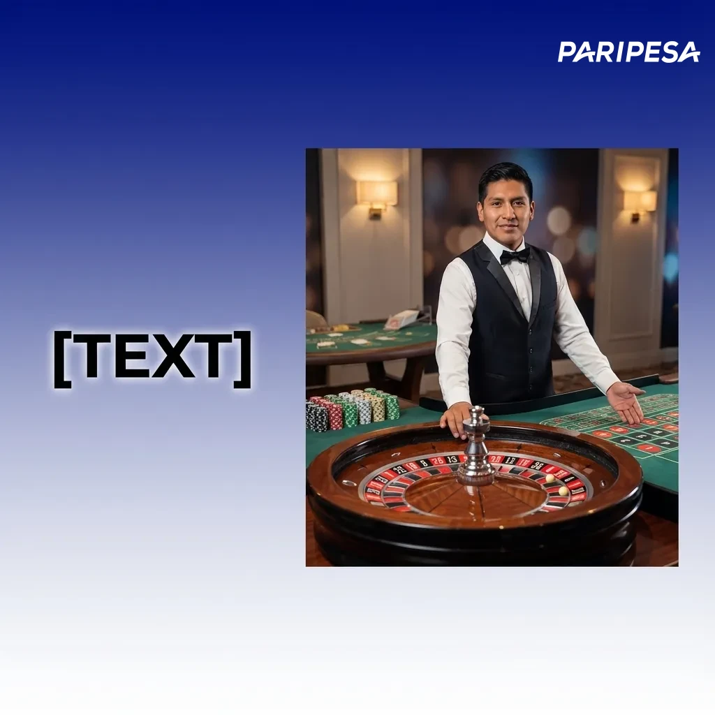 Mesa de casino en vivo Paripesa con crupier repartiendo cartas y ruleta en pantalla, dirigida a jugadores de Perú