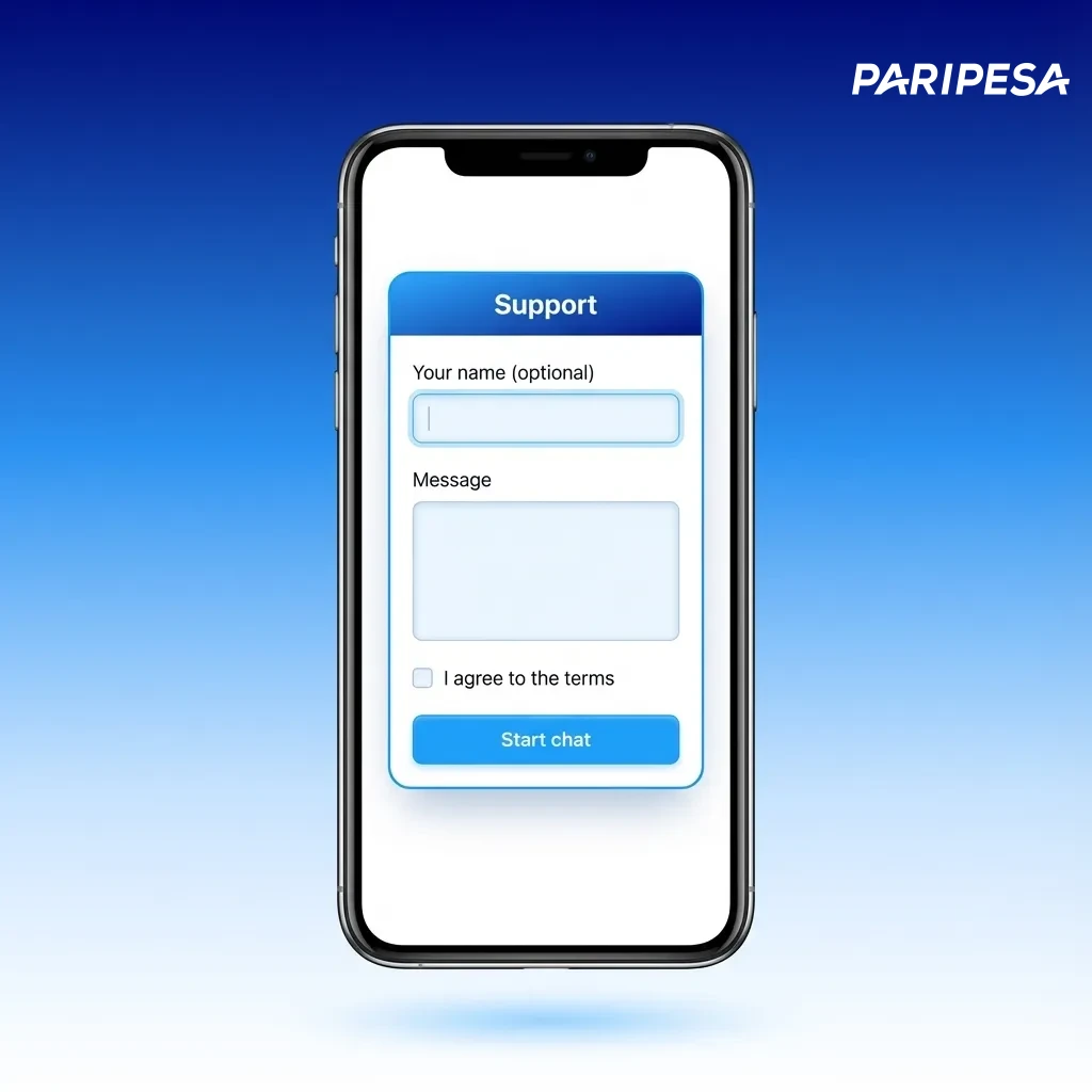 Pantalla de inicio de sesión de la app Paripesa en iPhone, con campos de correo, contraseña y botón Entrar