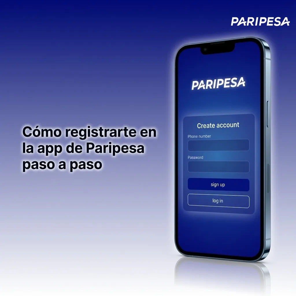 Pantalla de la app Paripesa en celular mostrando formulario de registro paso a paso para nuevos usuarios de Perú