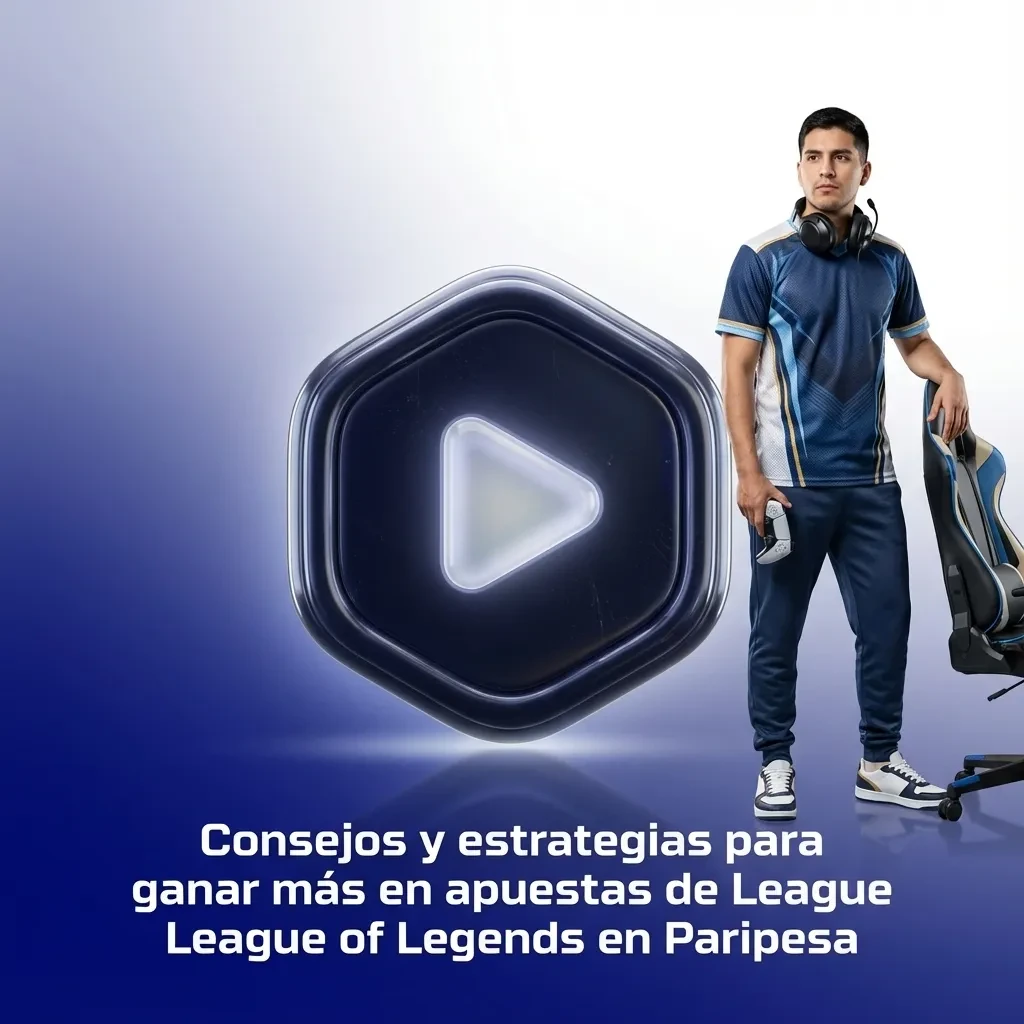 Guía visual de consejos para apostar en League of Legends en Paripesa con iconos de banca, estadísticas y estrategia