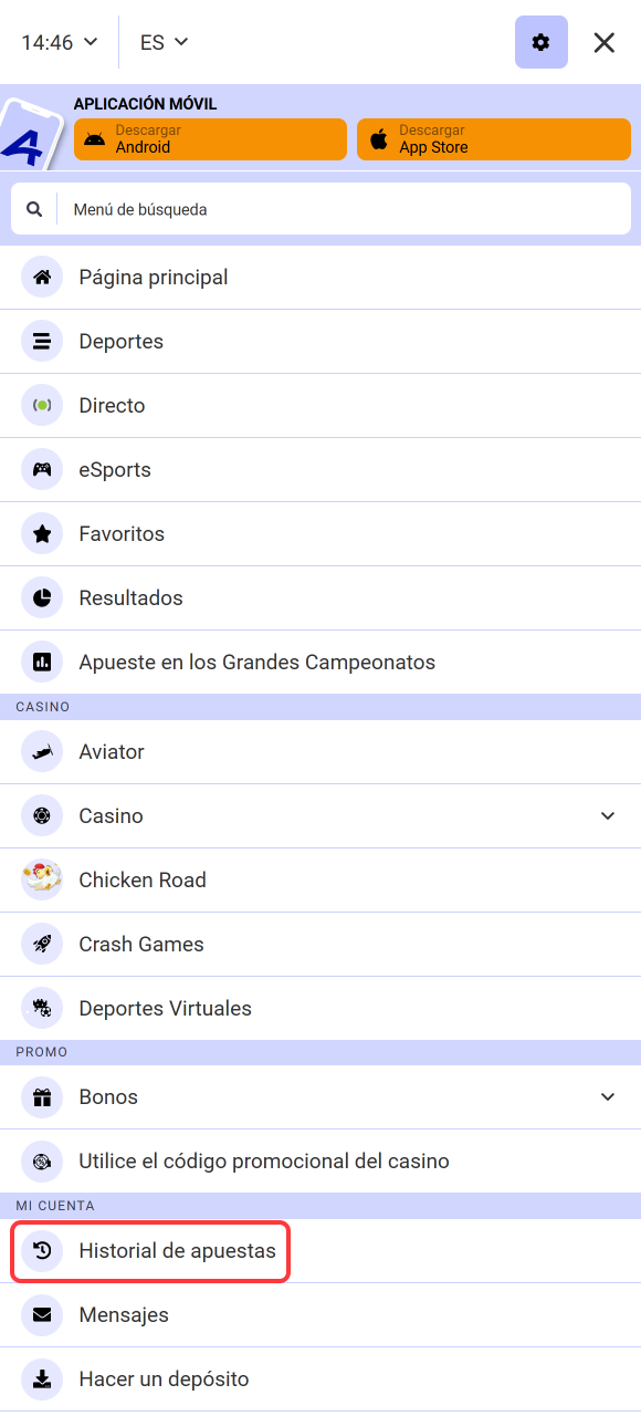 Monitorea tus resultados en vivo tras realizar tu Apuesta en la App de Paripesa con éxito.