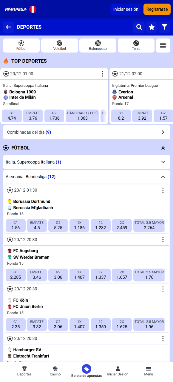 Realiza tus apuestas deportivas con las mejores cuotas desde la App de Paripesa.