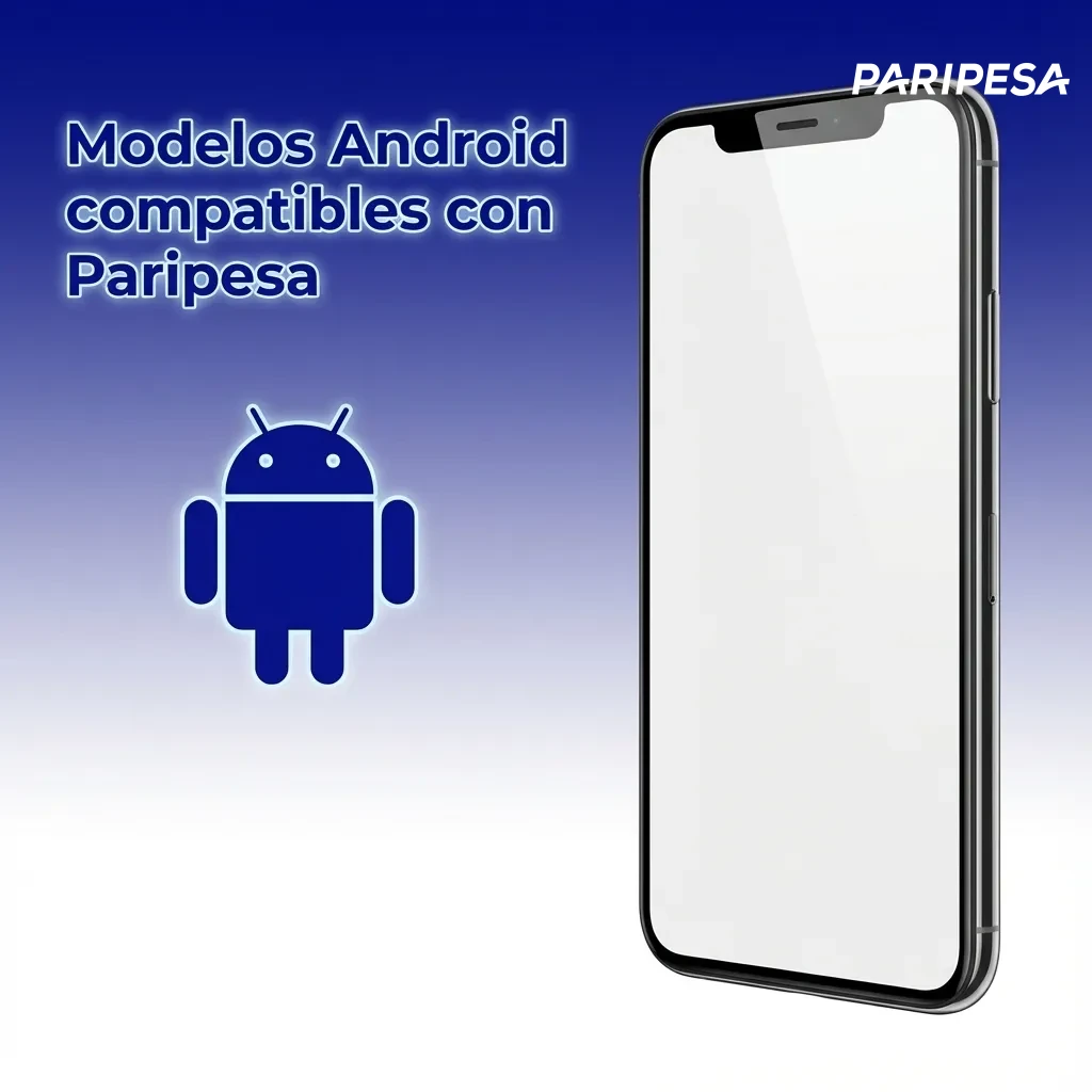 Varios smartphones Android modernos de marcas Samsung, Xiaomi, Motorola, Huawei y Realme compatibles con Paripesa.