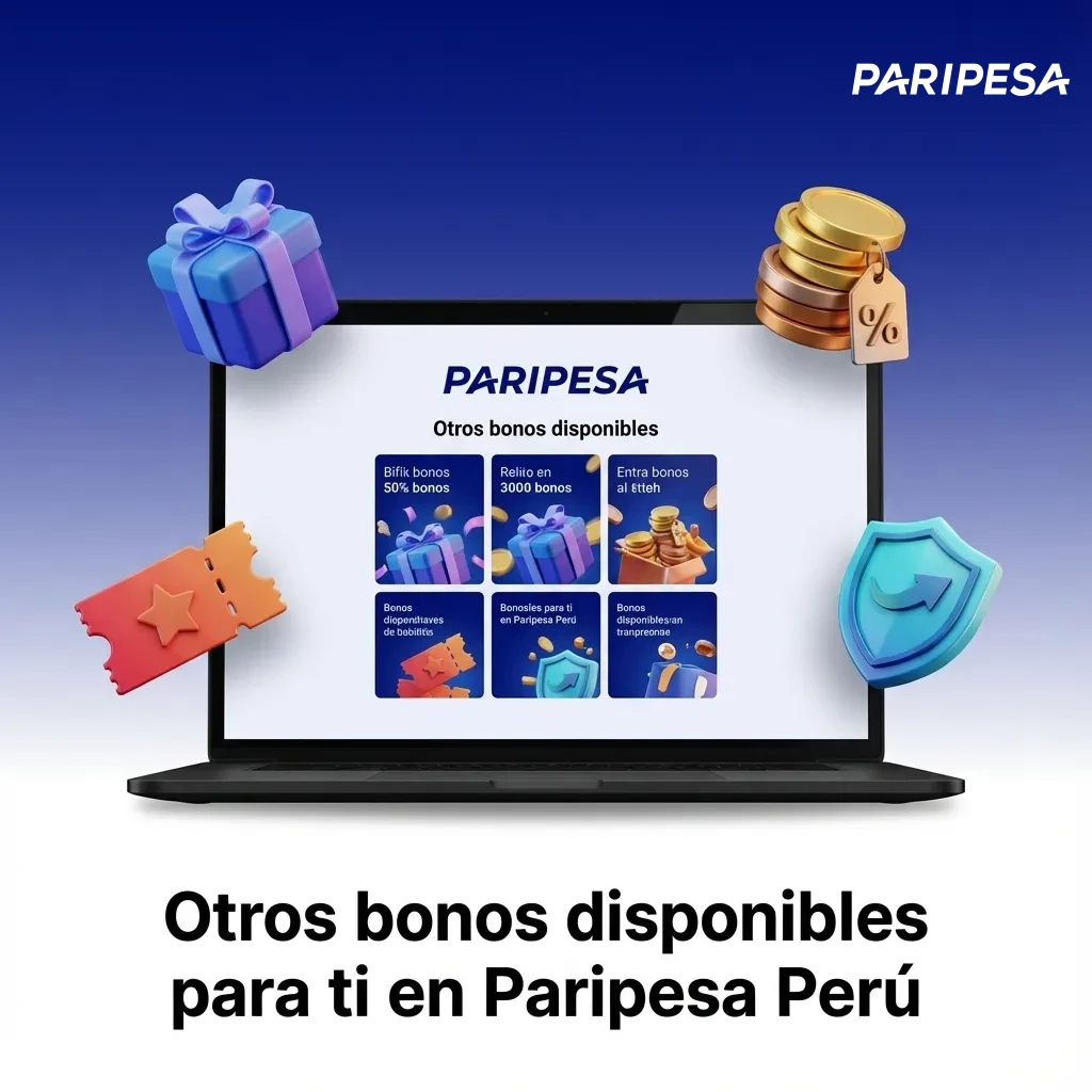 Banner de Paripesa Perú que muestra bonos de recarga semanal, acumuladas, giros gratis y cashback para casino y deportes