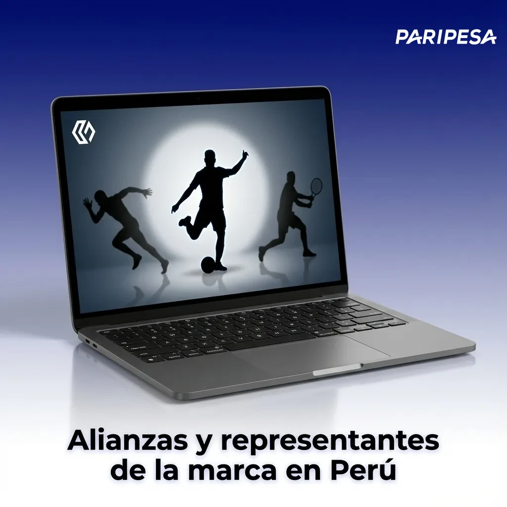 Gráfico sobre presencia digital de la marca en Perú, destacando web, app y canales oficiales sin embajadores famosos