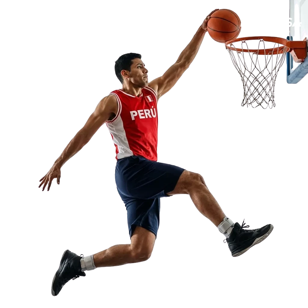 Banner de apuestas de básquet online en Perú con partidos NBA, Euroliga y ligas locales y bono de bienvenida destacado