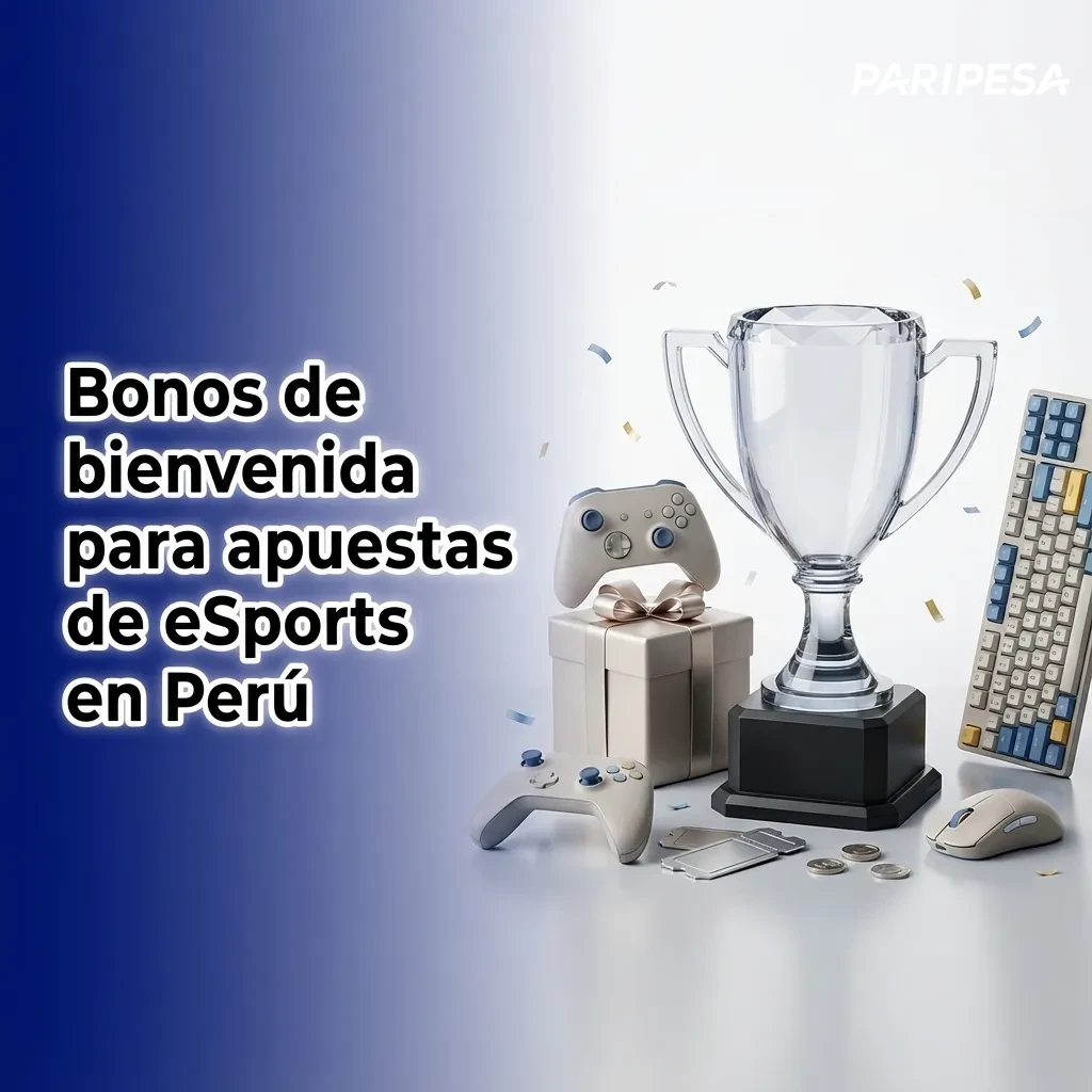 Banner de bono de bienvenida eSports en Perú: hasta 5950 PEN + 150 giros gratis y pasos para reclamar la oferta