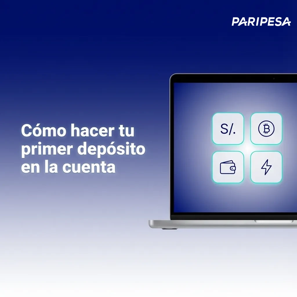 Ilustración de usuario en Perú haciendo su primer depósito online con tarjeta y billetera digital en casa de apuestas