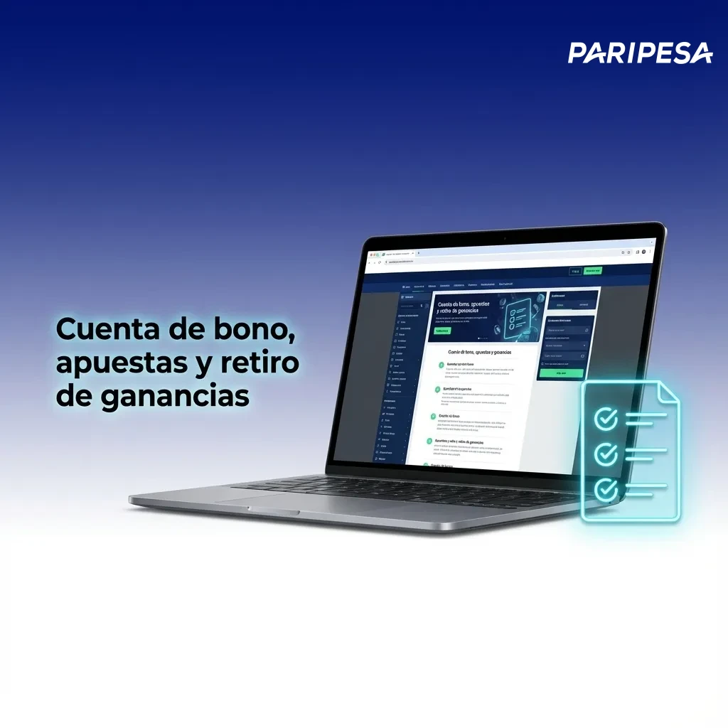 Ilustración de saldo real y saldo de bono con requisitos de apuesta y progreso de rollover para retirar ganancias