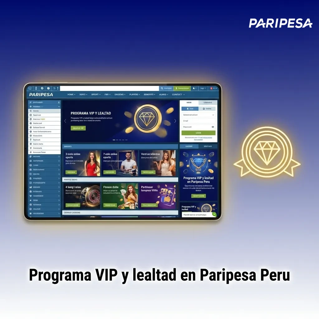 Ilustración del programa VIP de Paripesa Perú con niveles, cashback progresivo y beneficios exclusivos para jugadores frecuentes