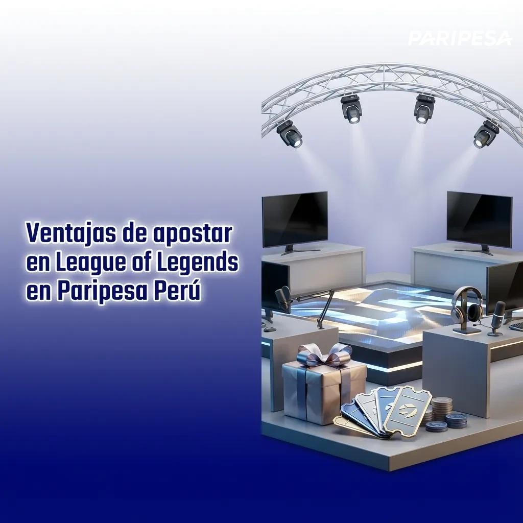 Banner de Paripesa Perú destacando apuestas en League of Legends, bono de bienvenida, pagos en soles y app móvil.